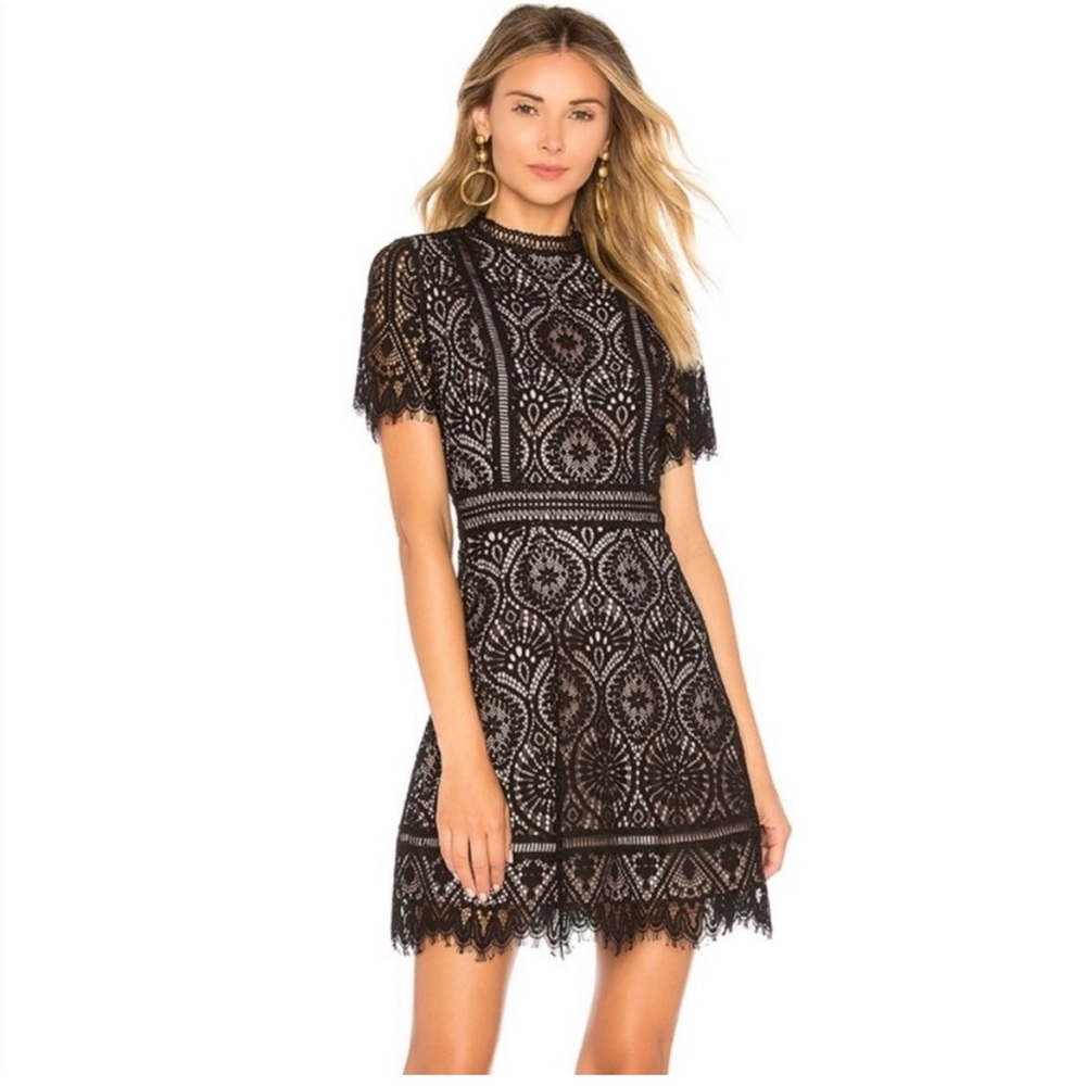 Elegant Black Lace Dress